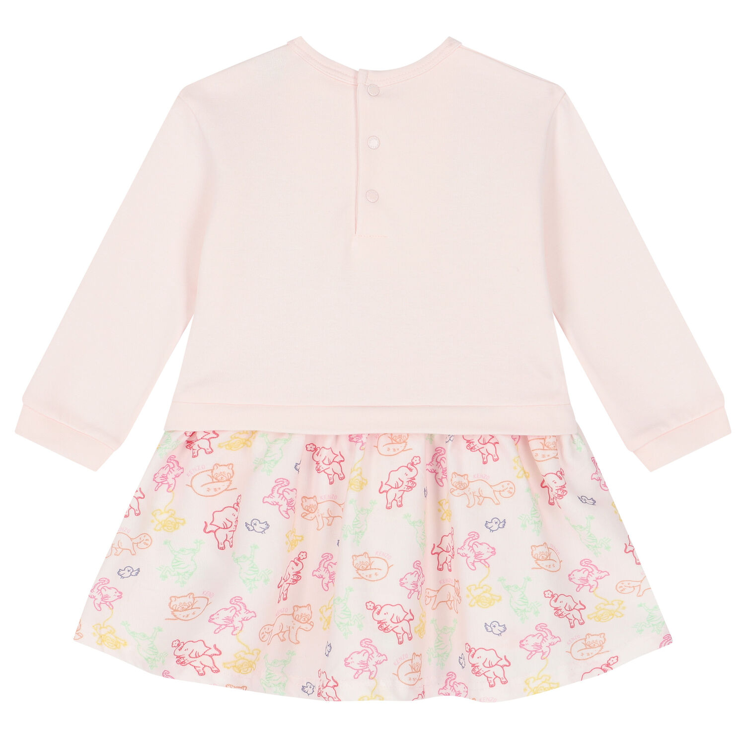 فستان بنات بطبعة باللون الوردي, 1, hi-res image number null